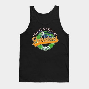 travel explore fabulous Zambia logo Tank Top